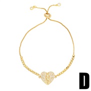 (D)occidental style geometry heart-shaped bracelet womanins retro cross braceletbrb