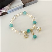 rhombus bracelet womanins samll high blue Beads sweet woman zircon