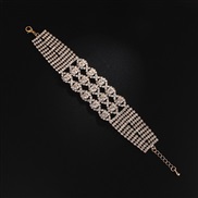 ( Gold)occidental style  Rhinestone claw chain big bracelet  stage flash diamond atmospheric width bracelet