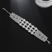 ( Silver)occidental style  Rhinestone claw chain big bracelet  stage flash diamond atmospheric width bracelet