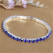 ( blue ) fashion concise row diamond woman elasticity personality bracelet