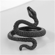 fashion black snake opening personality opening woman ring