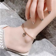 fashion concise love titanium steel personality woman Anklet