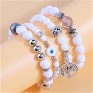 fashion noble wind concise white multilayer bracelet