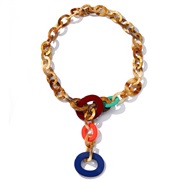 (red blue ) blue occidental style personality Bohemia exaggerating leopard long necklace woman retro color Acrylic neck