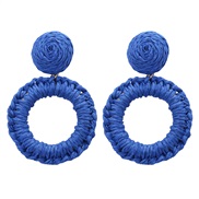 ( blue)Bohemian style wind earrings handmade weave woman ear stud