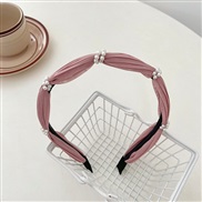 ( Pink Pearl )Korea brief Pearl Headband Cloth temperament all-Purpose high summer Headband