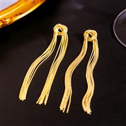 (E486  1/gold )occidental style exaggerating snake chain high tassel earrings  same style ear stud Metal wind Earring