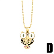 (D)occidental style fashion lovely multicolor enamel embed colorful diamond owl pendant necklace clavicle chainnkq