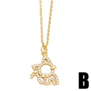 (B)ins brief lovely cat necklace woman  cat pendant clavicle chain  occidental stylenkq