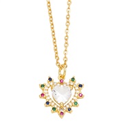 ( white)occidental style love necklace womanins samll fashion diamond heart-shaped clavicle chain chainnkr