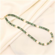 (8 )original  fashion natural necklace  temperament Pearl clavicle chain I stainless steel