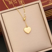 (4 )occidental style  multicolor enamel love pendant  fashion stainless steel necklace  temperament clavicle chain