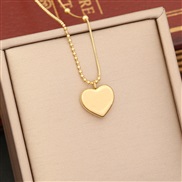 (5 )occidental style  multicolor enamel love pendant  fashion stainless steel necklace  temperament clavicle chain