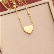 (6 )occidental style  multicolor enamel love pendant  fashion stainless steel necklace  temperament clavicle chain