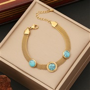 (4 )personality stainless steel bracelet  turquoise eyes  temperament butterfly