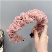 ( Pink)sweet small fresh wind Cloth width high sweet small fresh color Headband