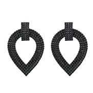 ( black)super claw chain exaggerating occidental style earrings Alloy diamond Earring woman Rhinestone fully-jewelled g