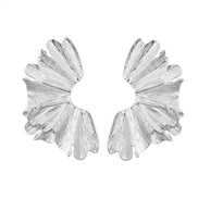 ( Silver)spring Alloy flowers earrings exaggerating occidental style Earring woman trend elegant Metal flowers ear stud