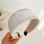( Beige width )Korea big width Headband Bohemian style Headbandins elegant temperament