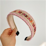 ( Pink width ) fashion Headband occidental style width Headband lady