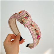 ( Pink width ) fashion Headband occidental style width Headband lady