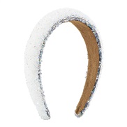 ( white)F colorful diamond brief fashion Headband woman  imitate Pearl gravel retro personality Headband