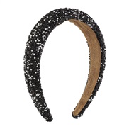 ( black)F colorful diamond brief fashion Headband woman  imitate Pearl gravel retro personality Headband