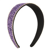 (purple)F occidental style personality temperament shine fully-jewelled Headband  brief retro color width Headband