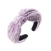 (Ligh purple) Headband  Korean styleins wind velvet Cloth pure handmade beads Headband width Headband