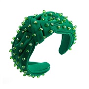 ( green) Headband Korean style crystal handmade Headband woman brief retro Cloth bow