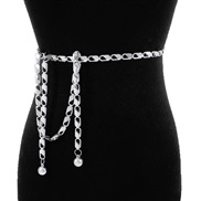 ( White k) brief fashion textured chain pendant chain woman  Metal wind chain