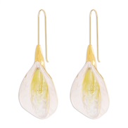 ( white) personality fashion color flowers long style earrings  occidental style wind Alloy enamel earring Earring
