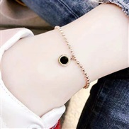 fashion sweetOL concise Round titanium steel personality lady Anklet