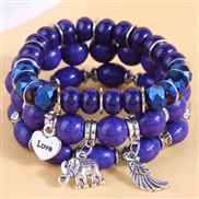 fashion  concise samll love wings personality beads temperament multilayer bracelet