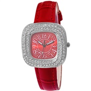 ( red) clover Bracelets watch lady damond fashon quartz watch-face