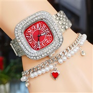 (++) square fully-jewelled lady wrst-watches fashon luxurous grl student watch love Bracelets