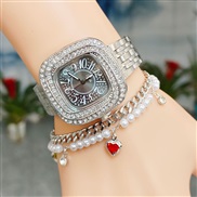 ( Black face++) square fully-jewelled lady wrst-watches fashon luxurous grl student watch love Bracelets