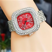 square fully-jewelled lady wrst-watches fashon luxurous grl student watch love Bracelets