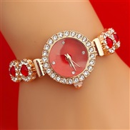 ( red)watch diamond fashion woman watch-face Bracelets lady quartz woman watch-face