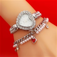 ( Silver+) fashon personalty damond lady watch heart-shaped Rhnestone fashon quartz Bracelets wrst-watches