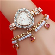 ( Rose Gold+) fashon personalty damond lady watch heart-shaped Rhnestone fashon quartz Bracelets wrst-watches