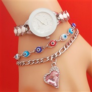 ( Silver++)fashon trend Bracelets watch woman student quartz watch-face dgt bref cat temperament watch woman