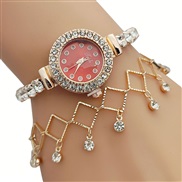 ( red+) watch Bracelets fashon trend woman watch-face damond wrst-watches quartz watch-face woman watch