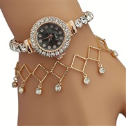 ( black+) watch Bracelets fashon trend woman watch-face damond wrst-watches quartz watch-face woman watch