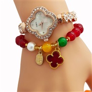 (Rose Gold++++) clover Bracelets watch fashon woman watch-face watch