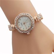 (Rose Gold)Bracelets watch flower fully-jewelled woman watch-face