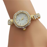 (Gold)Bracelets watch flower fully-jewelled woman watch-face
