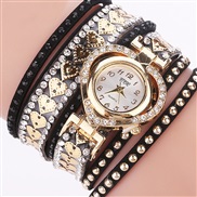 ( black)lesure fashon Korea velvet damond love dal surround crcle watch  lady watch