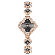 ( black) fashon clover Bracelets quartz watch gem lady watch woman watch-face